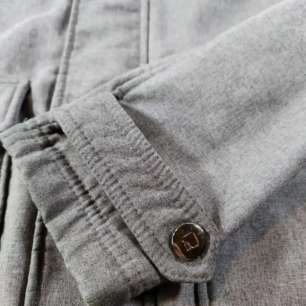 Teflon brand apparel men’s gray full zip fleece lined jacket size M. - Picture 3 of 8